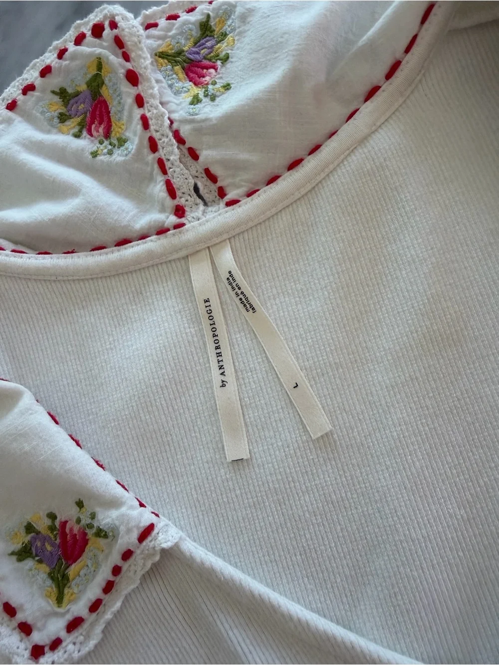 Anthropologie Short-Sleeve Collared Top